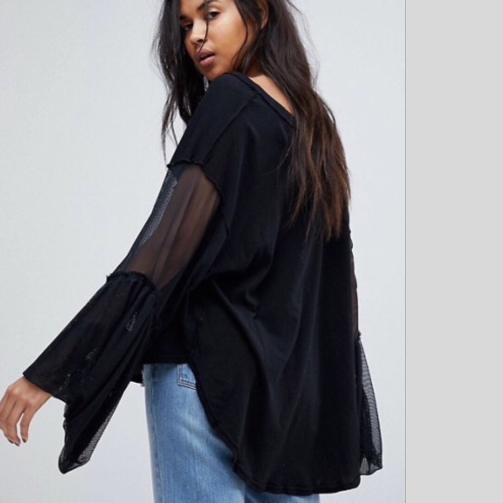 Free People We The Free Still Got It long sleeve black shirt